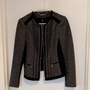 White House Black Market Black and Gray Blazer